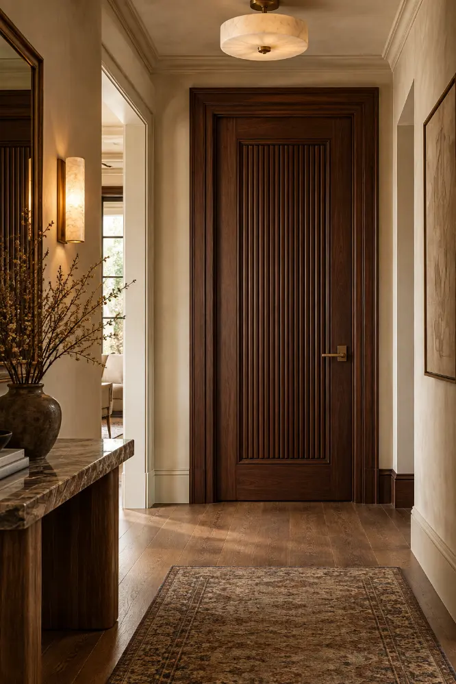 Elegant Walnut Doorway Hallway