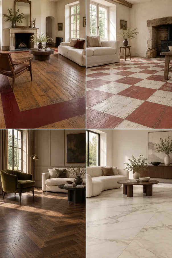 4 Bold Flooring Ideas for a More Custom Living Room