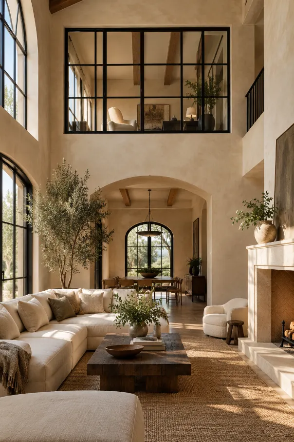 Second-Story Interior Window Over a Living Room