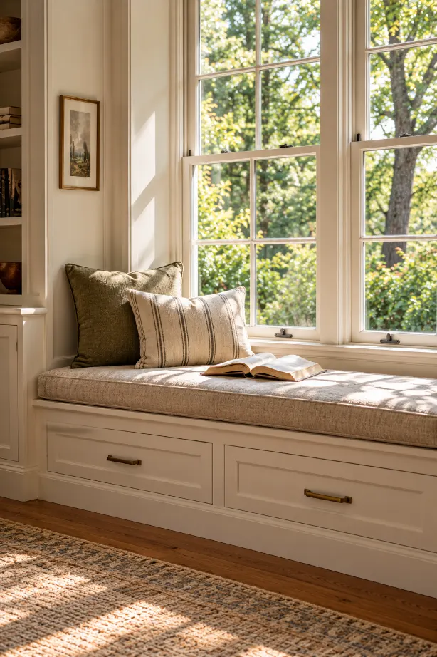 Sunlit Cozy Window Reading Nook