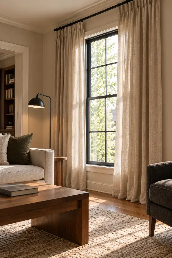 Sunlit Minimalist Living Room