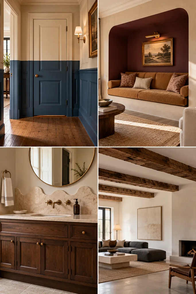 Unexpected Warm Interior Vignettes