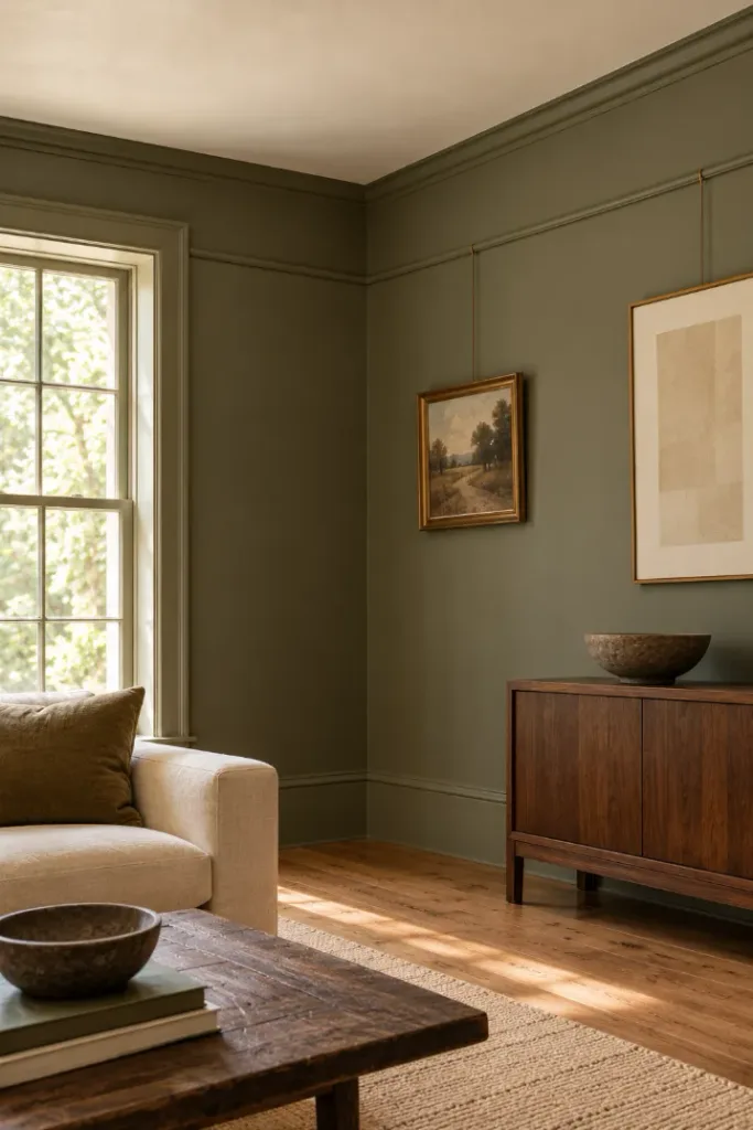 Warm Minimalist Living Room Corner