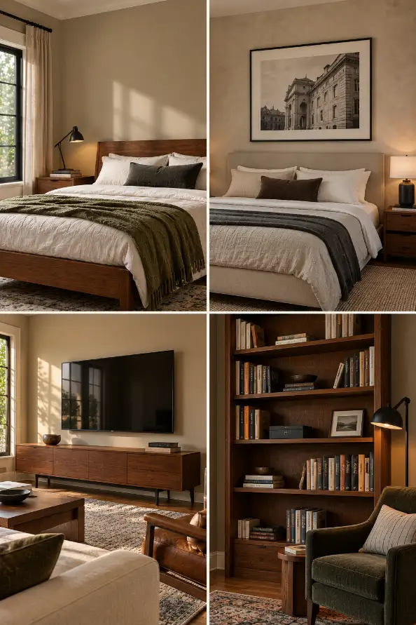 Warm Modern Interior Design Collage