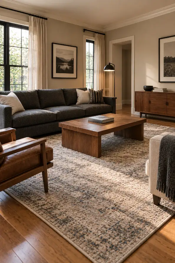Warm Modern Living Room Retreat