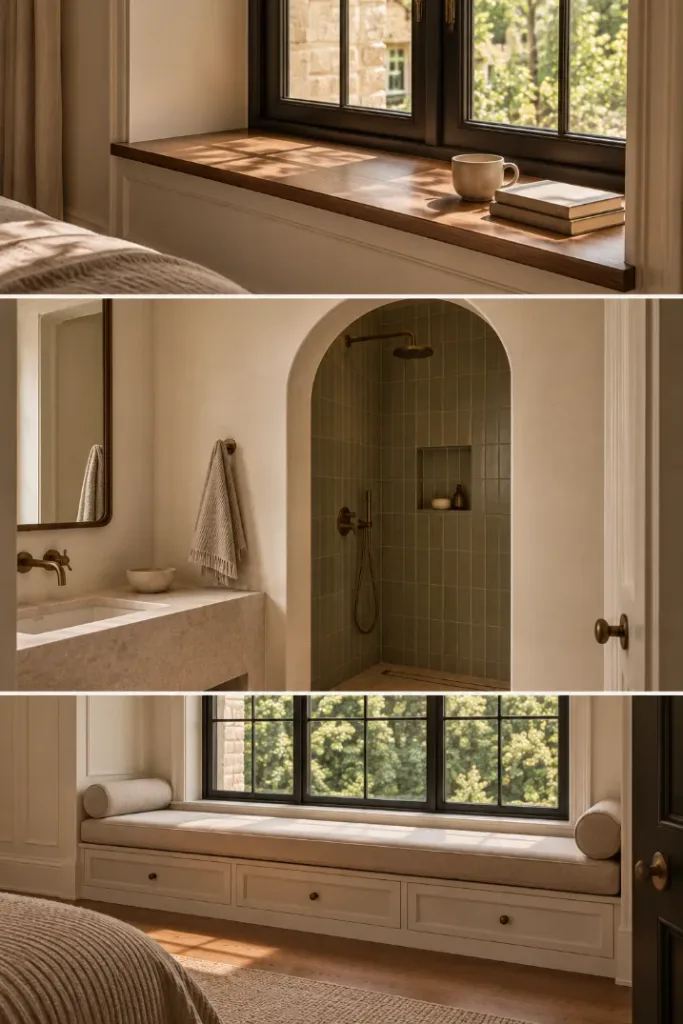 Warm Neutral Interior Triptych