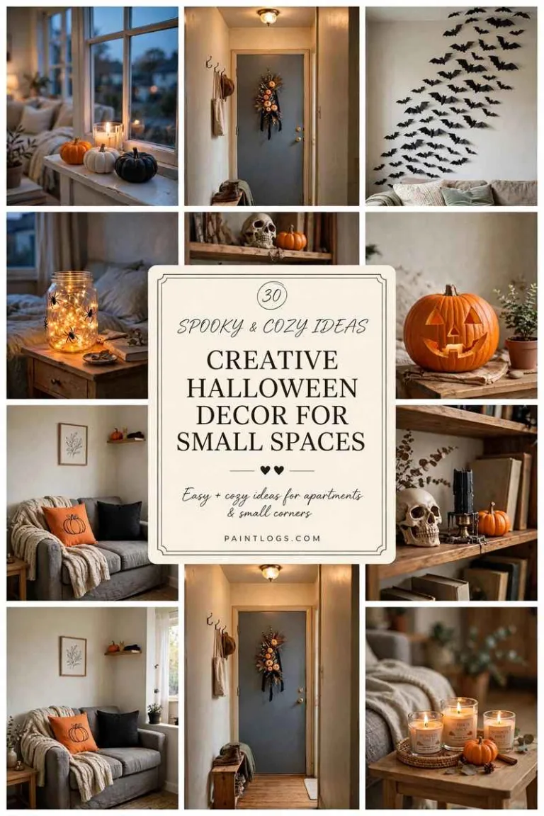 30 creative Halloween decor ideas for small spaces, collage of small home Halloween displays with title panel